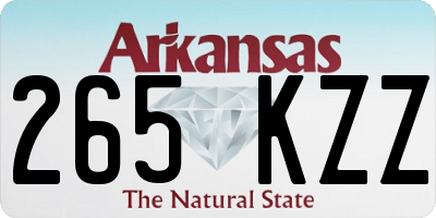 AR license plate 265KZZ