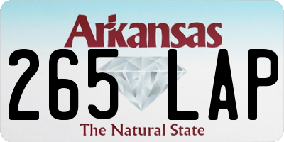 AR license plate 265LAP