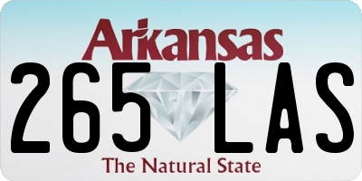 AR license plate 265LAS