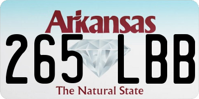 AR license plate 265LBB