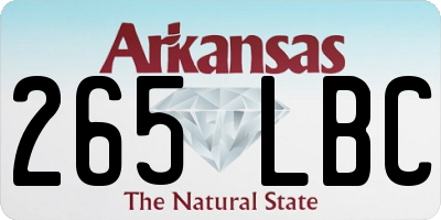 AR license plate 265LBC