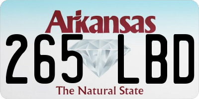 AR license plate 265LBD