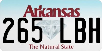 AR license plate 265LBH