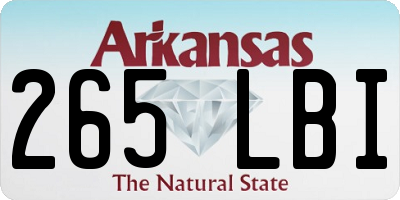 AR license plate 265LBI