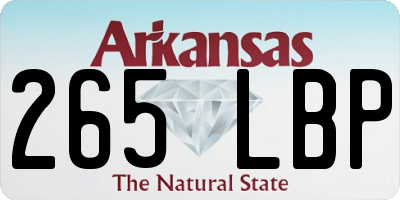 AR license plate 265LBP