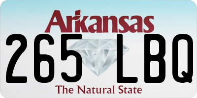 AR license plate 265LBQ