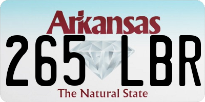 AR license plate 265LBR