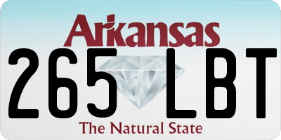 AR license plate 265LBT