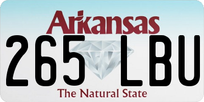 AR license plate 265LBU