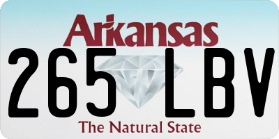 AR license plate 265LBV