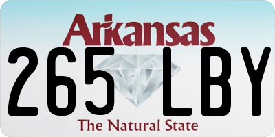 AR license plate 265LBY