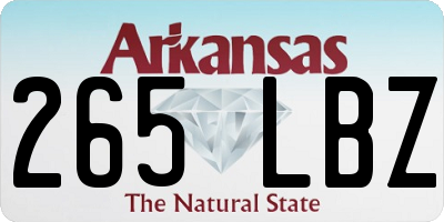 AR license plate 265LBZ