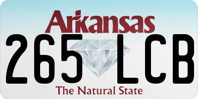 AR license plate 265LCB