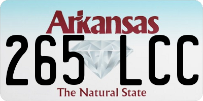 AR license plate 265LCC