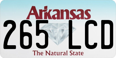 AR license plate 265LCD