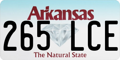 AR license plate 265LCE