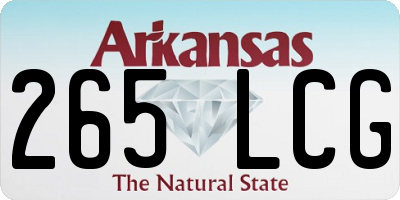 AR license plate 265LCG