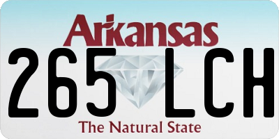 AR license plate 265LCH