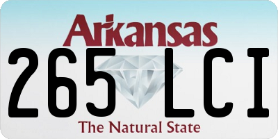 AR license plate 265LCI