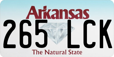 AR license plate 265LCK