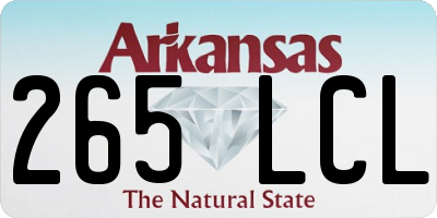 AR license plate 265LCL