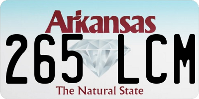 AR license plate 265LCM