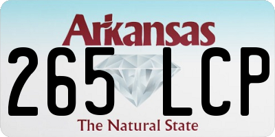AR license plate 265LCP