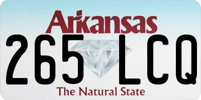 AR license plate 265LCQ