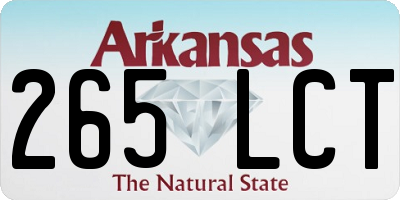 AR license plate 265LCT