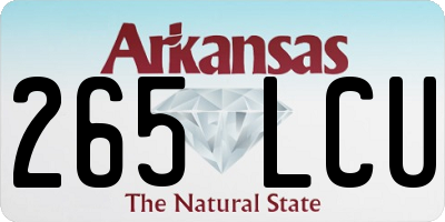 AR license plate 265LCU