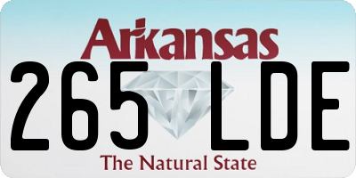 AR license plate 265LDE