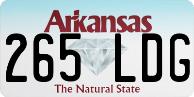 AR license plate 265LDG