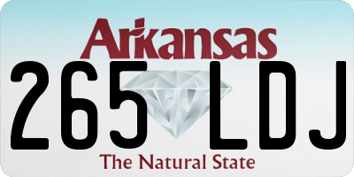 AR license plate 265LDJ