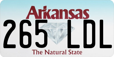 AR license plate 265LDL