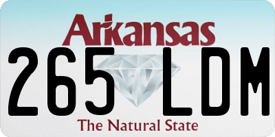 AR license plate 265LDM