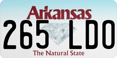 AR license plate 265LDO