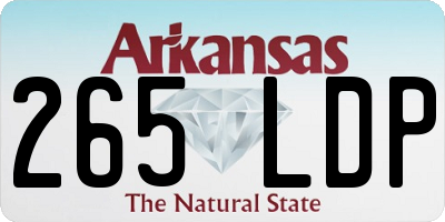 AR license plate 265LDP