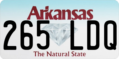 AR license plate 265LDQ
