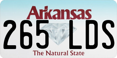AR license plate 265LDS