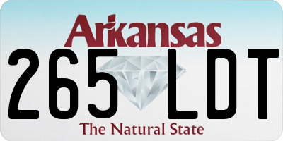 AR license plate 265LDT