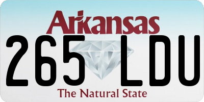 AR license plate 265LDU
