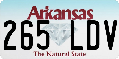 AR license plate 265LDV