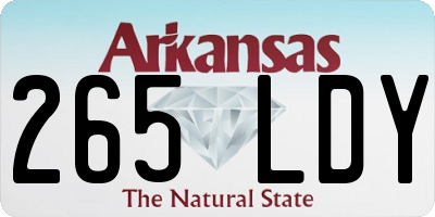 AR license plate 265LDY