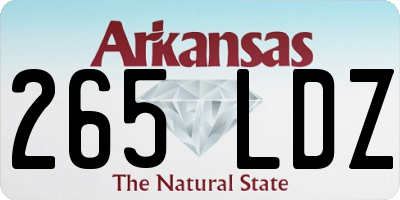 AR license plate 265LDZ
