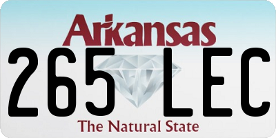 AR license plate 265LEC