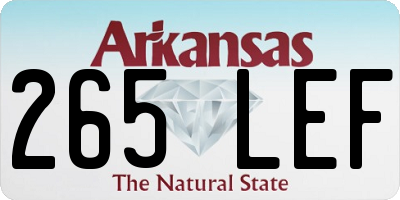 AR license plate 265LEF