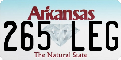 AR license plate 265LEG