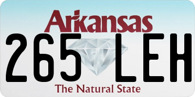 AR license plate 265LEH