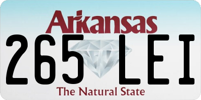 AR license plate 265LEI