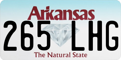 AR license plate 265LHG